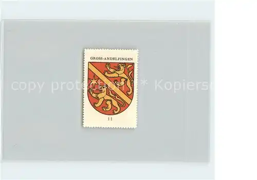 Gross Andelfingen Briefmarke Wappen / Andelfingen /Bz. Andelfingen