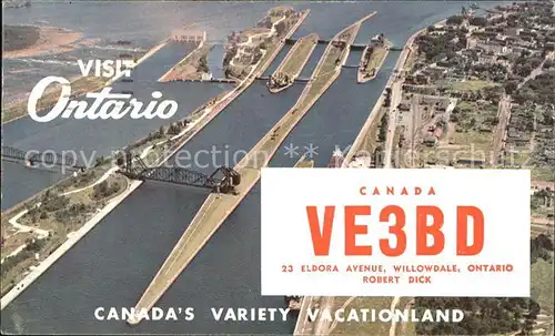 Ontario Canada Sault Ste Marie Gateway Bridge aerial view Kat. Kanada