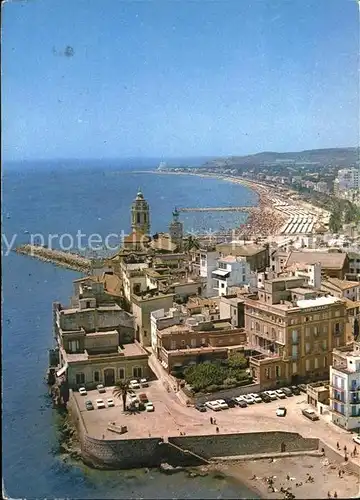 Sitges La Punta Playa vista aerea Kat. Spanien