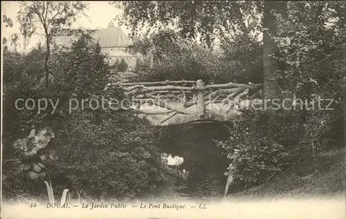 Douai Nord Jardin Public Pont Rustique Kat. Douai