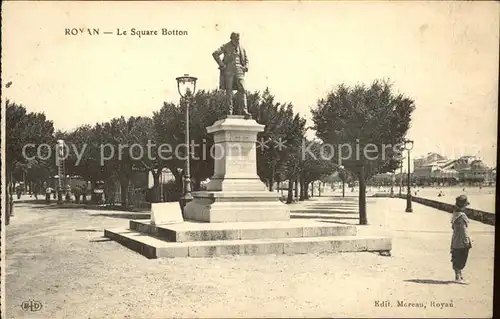 Royan Charente Maritime Le Square Botton Monument Statue Kat. Poitiers Charentes