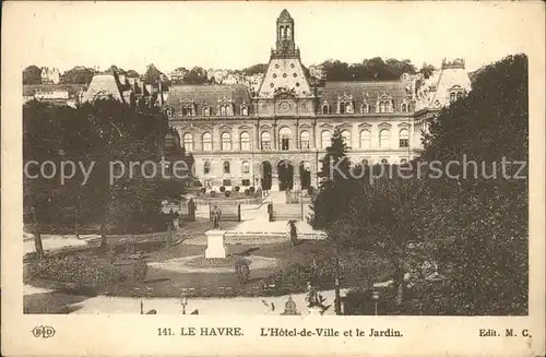 Le Havre Hotel de Ville et le Jardin Monument Kat. Le Havre