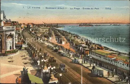 Le Havre Boulevard Albert Ier Plage Entree du Port Kat. Le Havre