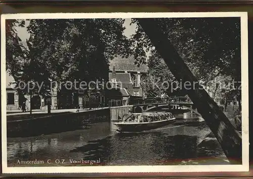 Amsterdam Niederlande OZ Voorburgwal Boot Kat. Amsterdam