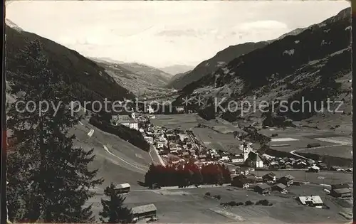 Disentis GR Panorama Blick gegen Osten Alpen Kat. Disentis