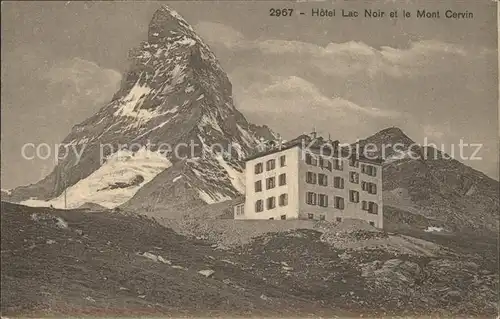 Zermatt VS Hotel Lac Noir et le Mont Cervin Berghotel Matterhorn Kat. Zermatt