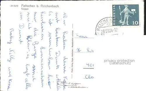 Faltschen Panorama mit Niesen / Reichenbach Kandertal /Bz. Frutigen
