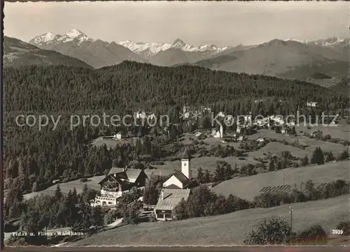 Fidaz GR Gesamtansicht mit Alpenpanorama Kat. Fidaz Flims