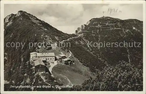 Herzogstandhaus Gipfel Martinskopf Kat. Kochel a.See