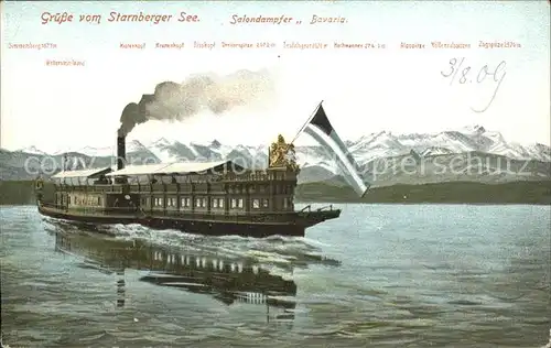 Starnbergersee Salondampfer Bavaria  Kat. Starnberg