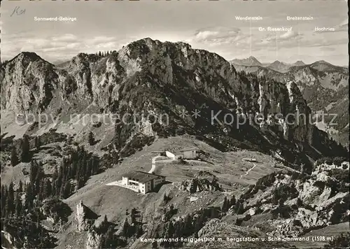 Kampenwand Chiemgau Berggasthof Bergstation Scheibenwand Kat. Aschau i.Chiemgau