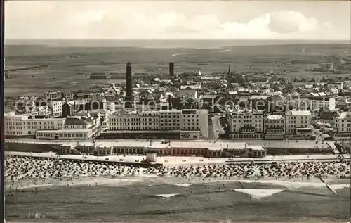 Borkum Nordseebad Strand Fliegeraufnahme / Borkum /Leer LKR