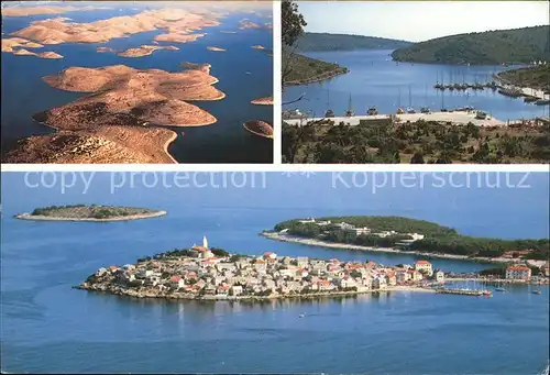 Primostena Fliegeraufnahme Insel Hafen Kat. Kroatien