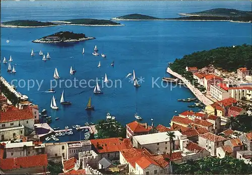 Hvar Panorama Hafen Insel Kat. Kroatien