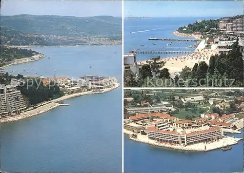 Portorose Istrien Fliegeraufnahme Strand Hotelanlagen Kat. Slowenien