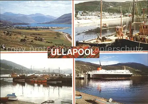 Ullapool Panorama Hafen Passagierschiff Fischkutter Kat. Ullapool