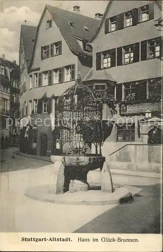 Stuttgart Altstadt Glueck Brunnen Kat. Stuttgart