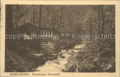 Baden Baden Geroldsauer Wasserfall Kat. Baden Baden