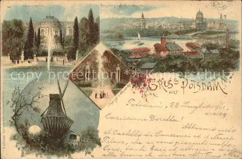 Potsdam Sanssouci Litho  / Potsdam /Potsdam Stadtkreis