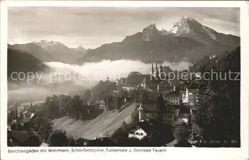 Foto Zeitz F.G. Nr. 135 Berchtesgaden Watzmann Schoenfeldspitze Funtensee  Kat. Berchtesgaden