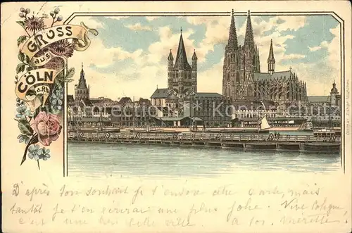 Coeln Rhein Koelner Dom Rheinufer Kat. Koeln