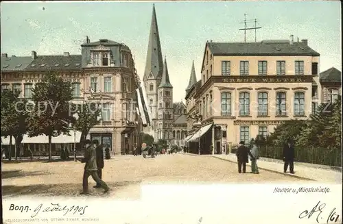 Bonn Rhein Neuthor und Muensterkirche / Bonn /Bonn Stadtkreis