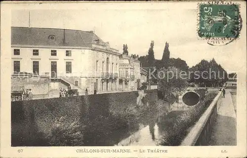 Chalons sur Marne Ardenne Theatre Stempel auf AK Kat. Chalons en Champagne