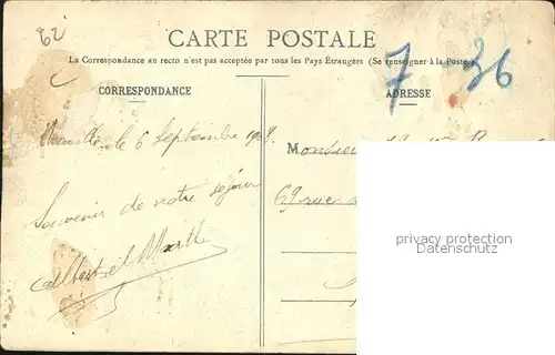 Montreuil sur Mer Chartreuse Stempel auf AK