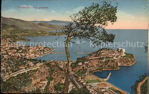 Monaco Vue generale Rocher de la Principaute Port Kat. Monaco