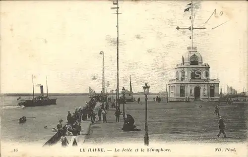 Le Havre Jetee et le Semaphore Vapeur Kat. Le Havre