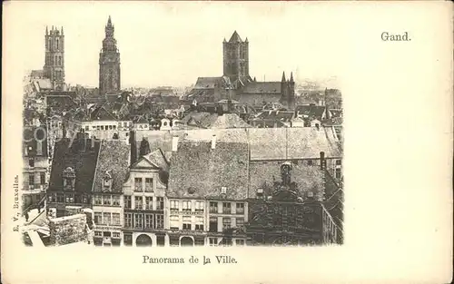 Gand Belgien Panorama de la Ville Cathedrale Eglise Kat. Gent Flandern