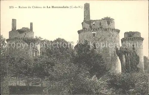 La Hunaudais Ruines du Chateau Kat. La Hunaudais