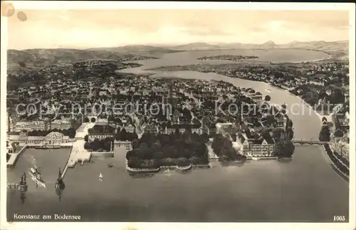 Konstanz Bodensee Fliegeraufnahme Kat. Konstanz