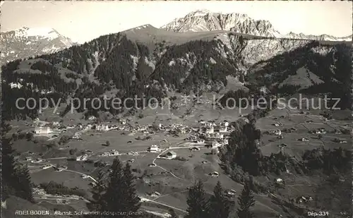 Adelboden Panorama mit Albristhorn Schwandfeldspitz Gsuer Berner Alpen Kat. Adelboden