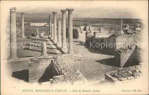 Timgad Ruines Romaines Salle de Reunion Ruinen Antike Staette Kat. Algerien