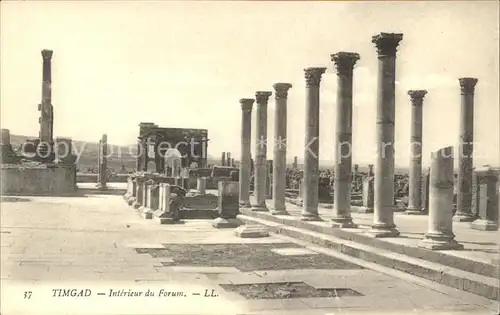 Timgad Ruines Romaines Interieur du Forum Ruinen Antike Staette Kat. Algerien