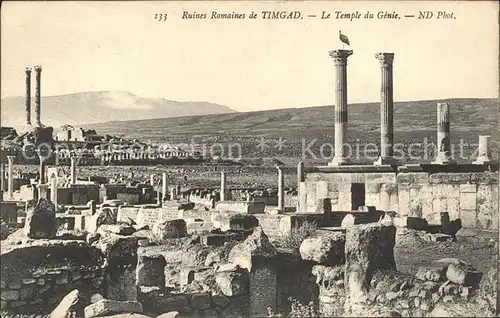 Timgad Ruines Romaines Temple du Genie Ruinen Antike Staette Kat. Algerien