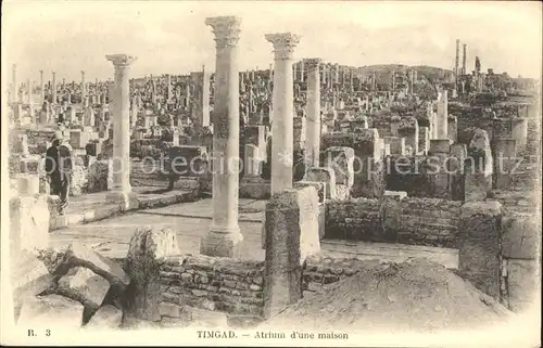 Timgad Ruines Romaines Atrium d une maison Ruinen Antike Staette Kat. Algerien