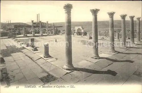 Timgad Ruines Romaines Marcellum et Capitole Ruinen Antike Staette Kat. Algerien