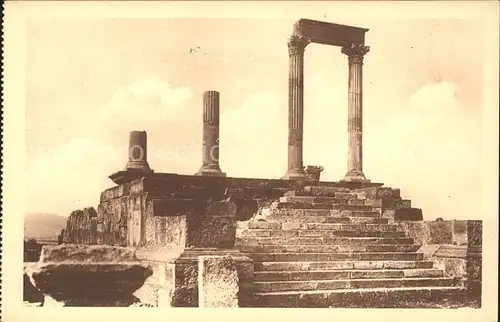 Timgad Ruines Romaines Temple du Genie de la Colonie Antike Staette Kat. Algerien