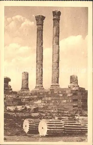 Timgad Ruines romaines Colonnes du Promaos du Capitole Ruinen Antike Staette Kat. Algerien