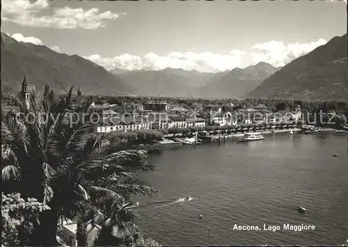 Ascona TI Panorama mit Alpen / Ascona /Bz. Locarno