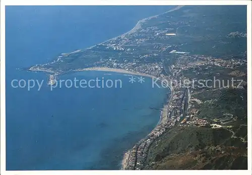 Giardini Naxos Bucht Fliegeraufnahme Kat. Messina Sicilia