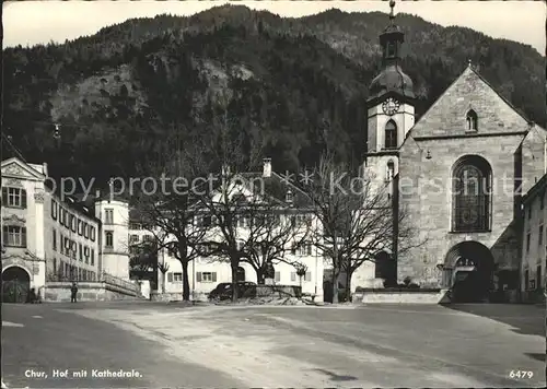 Chur GR Hof mit Kathedrale Kat. Chur