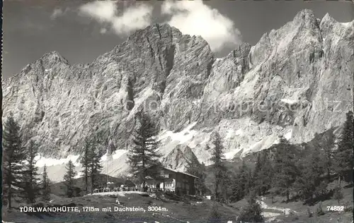 Dachstein Gebirge mit Tuerlwandhuette Kat. Oesterreich