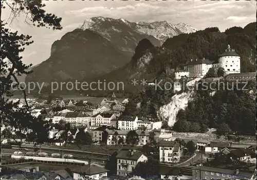 Kufstein Tirol Festung mit Kaisergebirge Kat. Kufstein