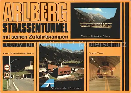 Arlberg Mautstelle St Jakob Strassentunnel mit Luefterkopf Tunnelwarte Flirscher Tunnel Kat. Oesterreich