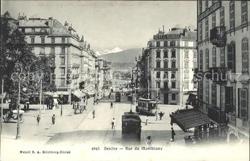 Geneve GE Rue du Mont Blanc Tram Hotel Kat. Geneve