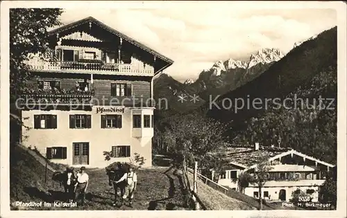 Kufstein Tirol Pfandlhof im Kaisertal Pferde Reiten Kat. Kufstein