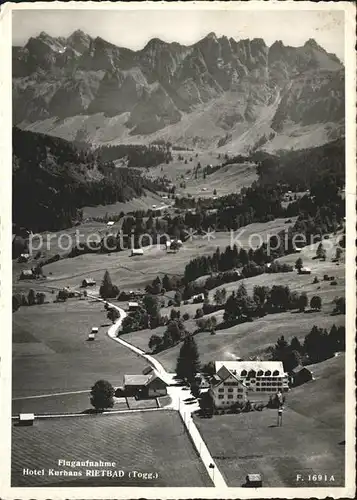 Rietbad Hotel Kurhaus Saentis Alpenpanorama Fliegeraufnahme Kat. Nesslau